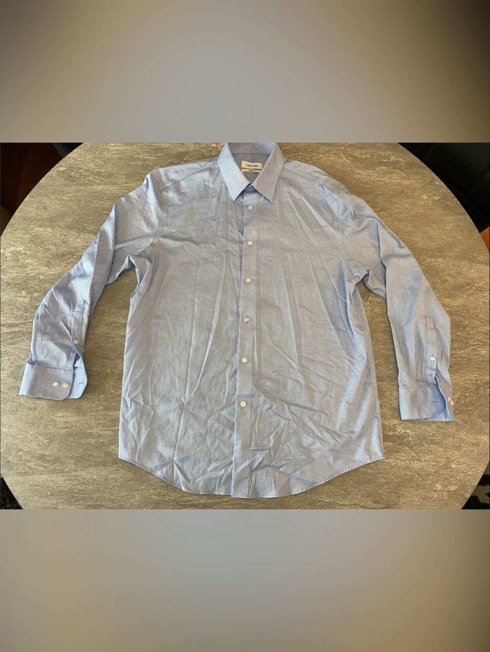 Calvin Klein Light Blue Men’s Dress Shirt - Point Collar